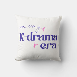 Dans ma période Kdrama typographie moderne Coussin