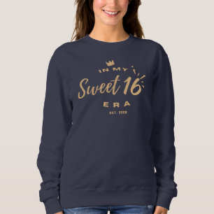 Dans My Sweet 16 Era bleu foncé mignon Sweatshirt