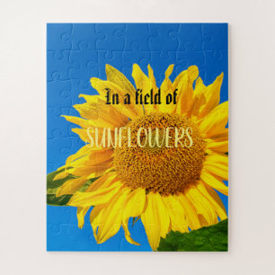 Dans un champ de tournesols photo Puzzle