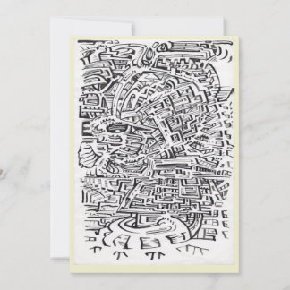 Dans un lieu intermédiaire, dessin à encre Carte p