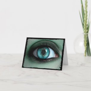 Dans Une Carte De Note De L'Oeil De Sorcière