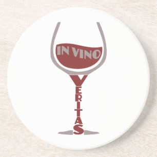 Dans Vino Veritas dessous de verre personnalisé