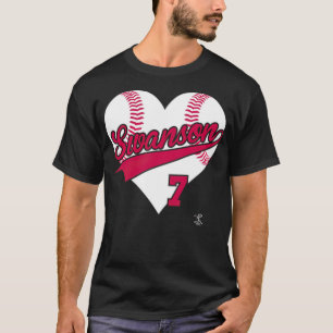 Dansby Swanson Baseball Herzenssport 90er  T-Shirt