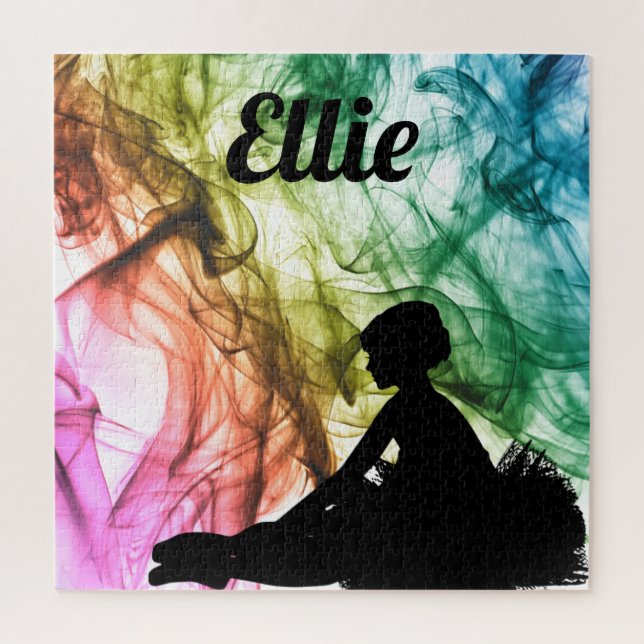 Danse Aquarelle Smokey Puzzle personnalisé (Vertical)