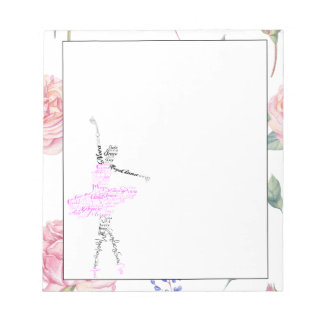 Danse Ballerina | Bloc-notes de bordure Rose