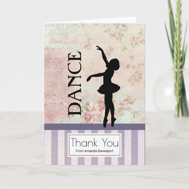 Danse - Ballerina Silhouette Vintage Merci (Devant)