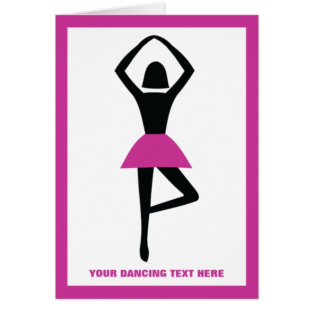 Danse ballerine noir, couleur rose chaud (Devant)