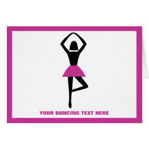 Danse ballerine noir, couleur rose chaud
