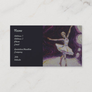 Danse de ballerine dans les cartes de visite