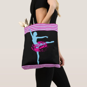 Danse de ballet avec Sac fourre-tout à rayures ros