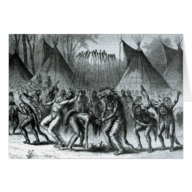 Danse de cuir chevelu des 'croquis d'Indien (Devant horizontal)