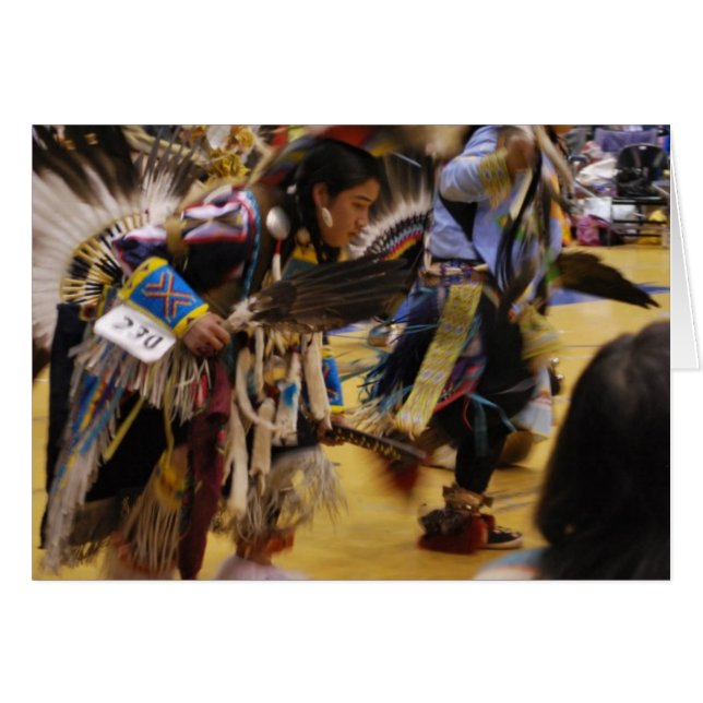 Danse de guerre PowWow amérindien (Devant horizontal)