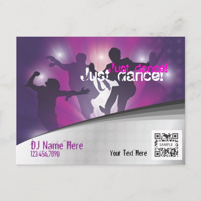 Danse de l'événement Modèle de carte postale (Devant)