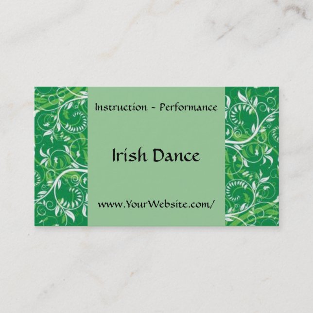 Danse d'Irlandais - modèle de carte de visite (Devant)