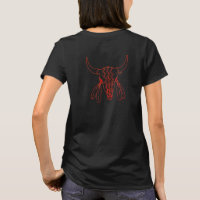 Danse du fantôme rouge ligne de buffle t-shirt noi