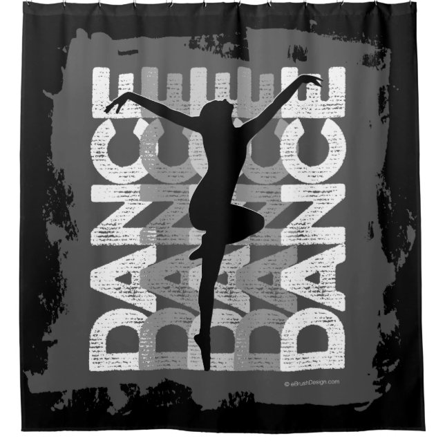 Danse et Lettres (Tanz) Duschvorhang (Vorderseite)