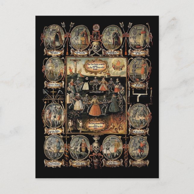 Danse Macabre Postkarte (Vorderseite)
