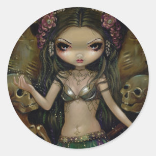 "Danse Macabre: Tribal Fusion"-Aufkleber Runder Aufkleber