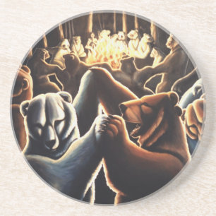 Danse Ours Art Dessous de verre Fête Animaux Desso