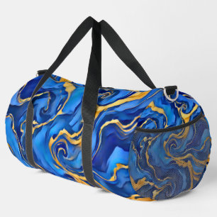 Danse Royale Reiches königliches Blau Gold Fließen Duffle Bag