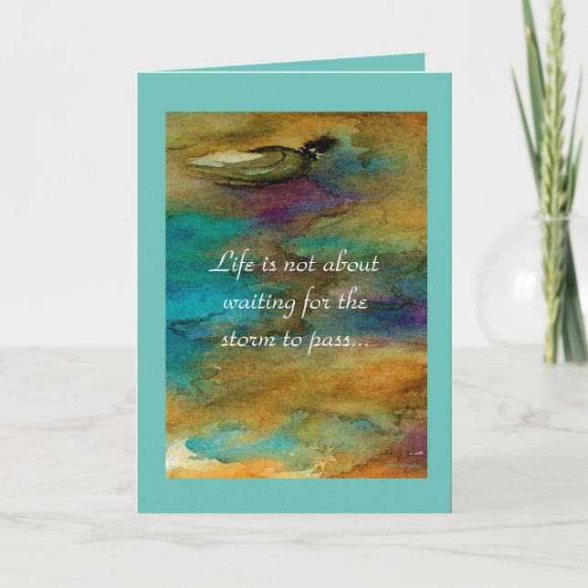 Danser dans la carte de voeux de pluie (Devant)