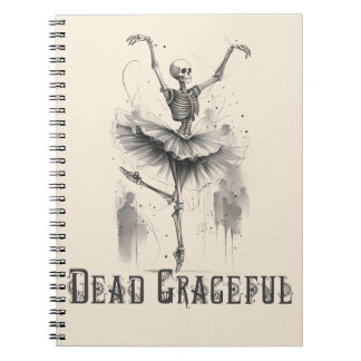 Danser Des Skeletons Mort Carnet gracieux