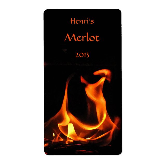 Danser Étiquettes de vin de feu (Devant)