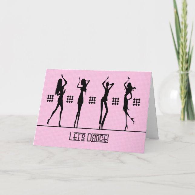 Danser Filles Dansons Carte Anniversaire (Devant)