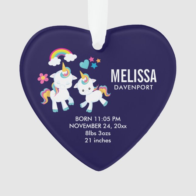 Danser mignonne Unicornes Magique Rainbow Baby Bir (devant)
