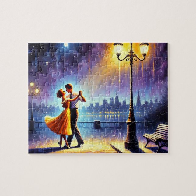 Danser sous un puzzle lampe de rue (Horizontal)