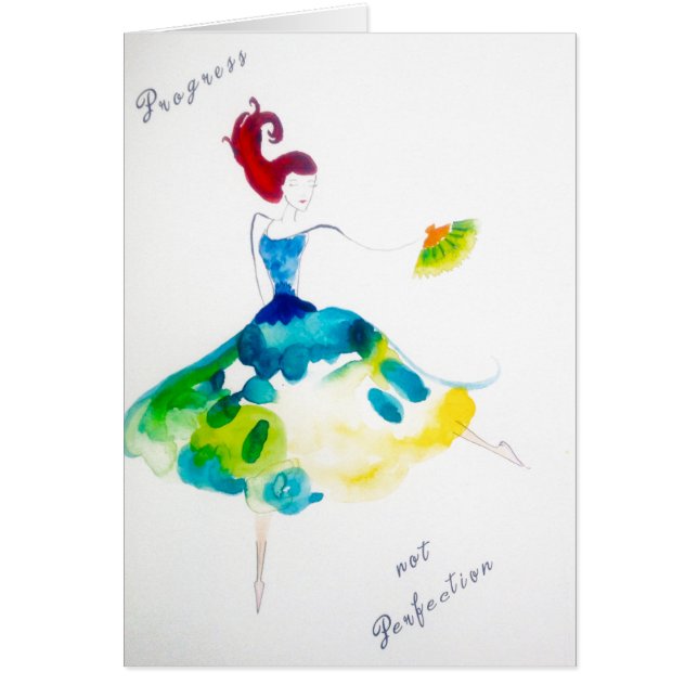 Danseur d'aquarelle de perfection de progrès pas (Devant)