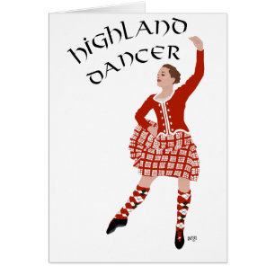 Danseur des Highlands écossais en rouge