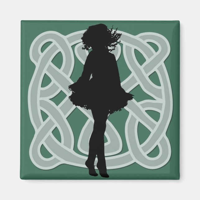 Danseur irlandais Celtic Green Magnet (Devant)
