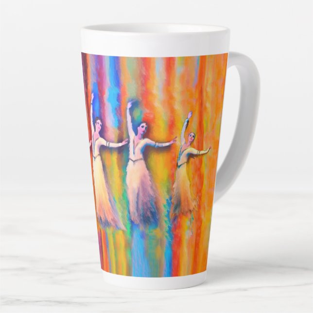 Danseurs colorés Latte Mug (Angle droit)