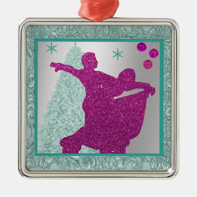 Danseurs De Salle De Bal Avec Ornements Arbre Noël (Devant)