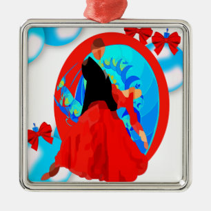 Danseurs De Salle De Bal Avec Ornements Et Vaches 