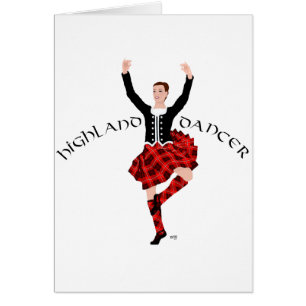 Danseuse des Highlands en plaid rouge