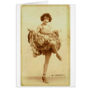 Danseuse française Can-Can Femme Rétro Vintage