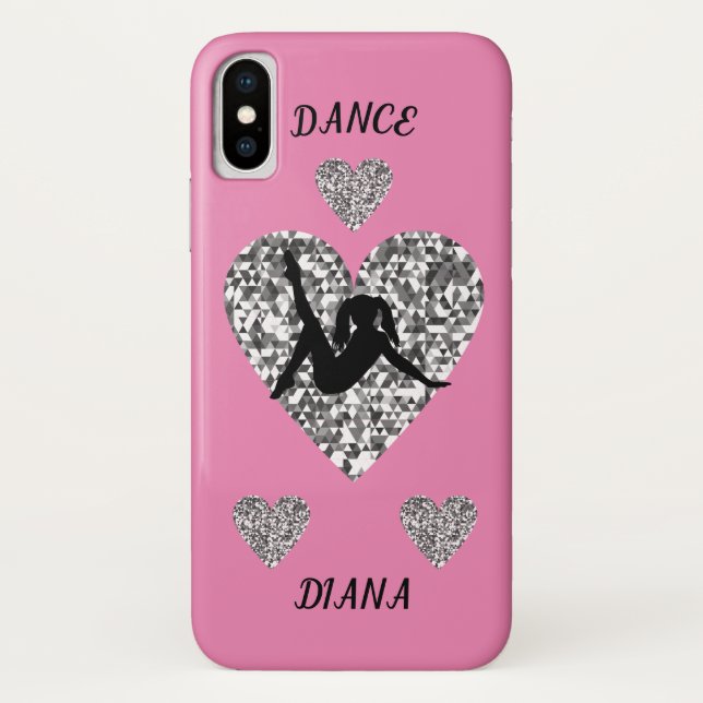 Dansez à peine là iPhone X coque en rose. (Dos)