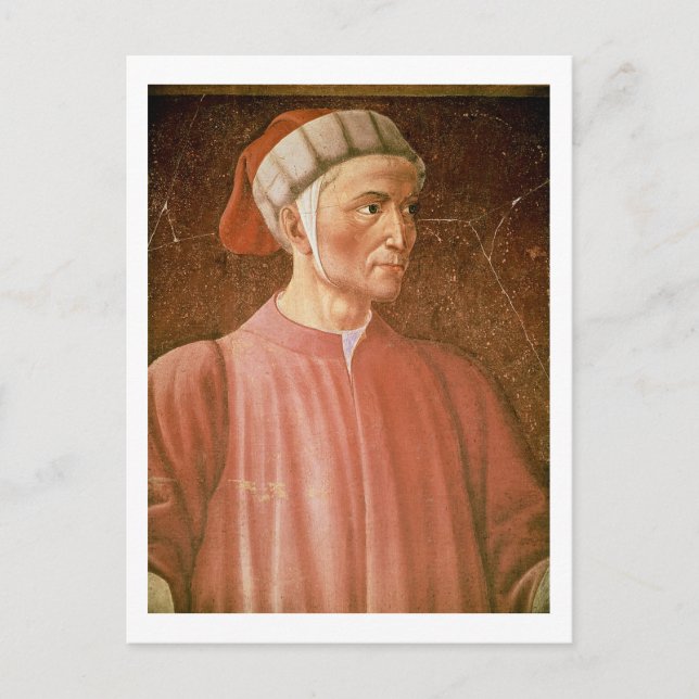 Dante Alighieri (1265-1321) Detail seiner Büste, f Postkarte (Vorderseite)