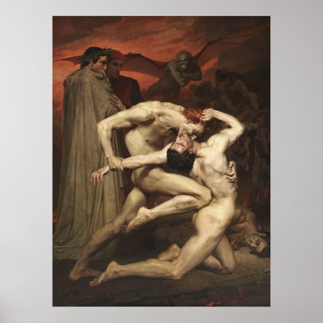 Dante and Virgil Gothic Vintag Art Print Poster (Vorne)