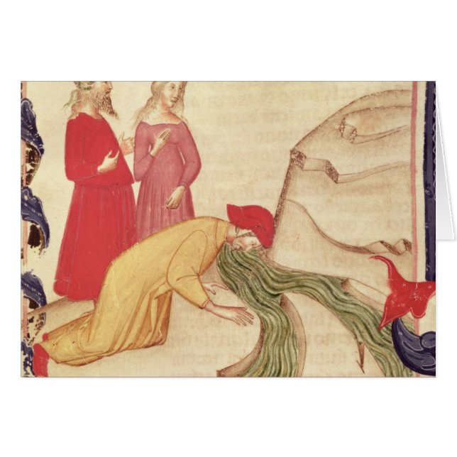 Dante, der bevor dem Hereinkommen sich reinigt (Vorderseite (Horizontal))