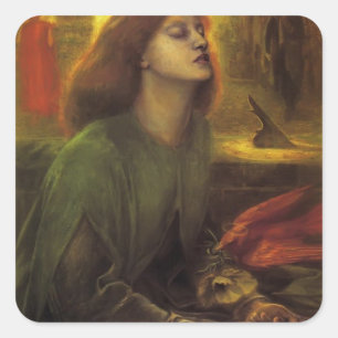 Dante Gabriel Rossetti - Beata Beatrix Quadratischer Aufkleber