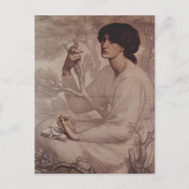 Dante Gabriel Rossetti - Daydream Postkarte (Vorderseite)