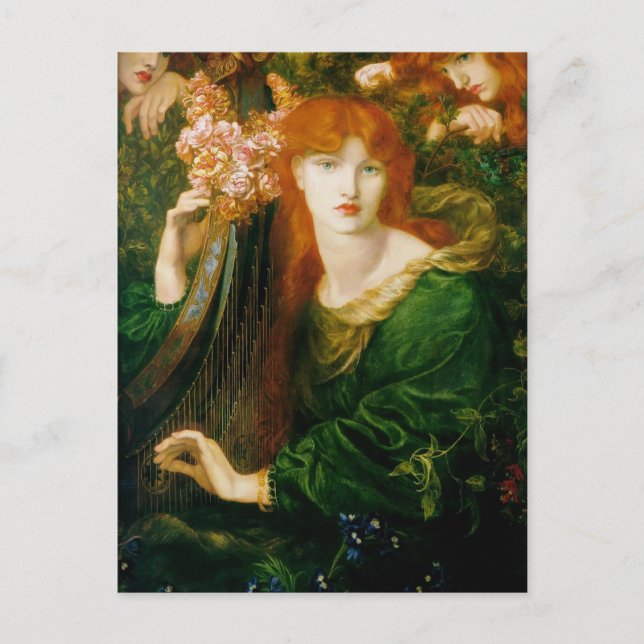 Dante Gabriel Rossetti - Die Garland Postkarte (Vorderseite)