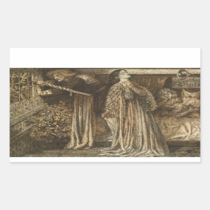Dante Gabriel Rossetti - Sir Launcelot Rechteckiger Aufkleber