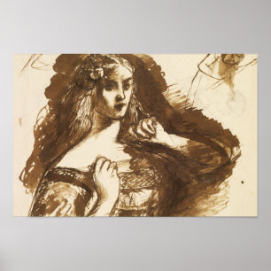 Dante Gabriel Rossetti - Sketch in halber Länge Poster