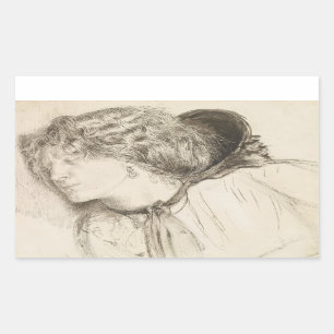 Dante Gabriel Rossetti - Untersuchung für den Leit Rechteckiger Aufkleber