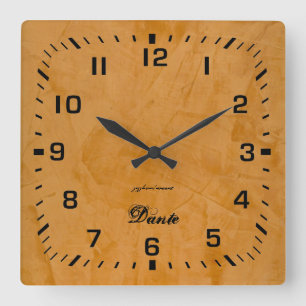 Dante Quadratische Wanduhr
