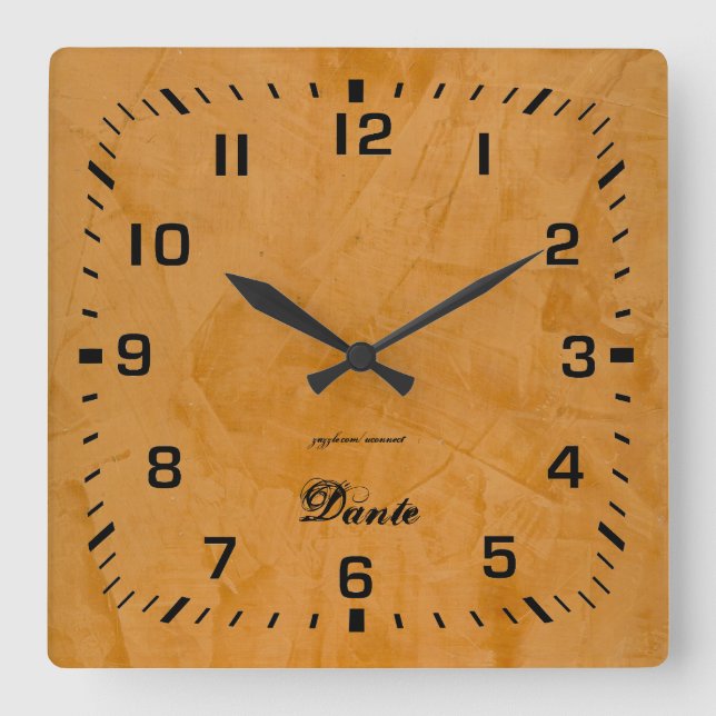 Dante Quadratische Wanduhr (Vorderseite)